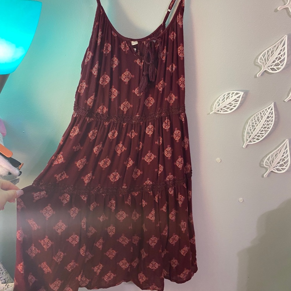 Paisley floral print flowy dress